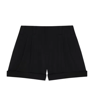 Givenchy Wool Elasticated Waist Shorts In Black