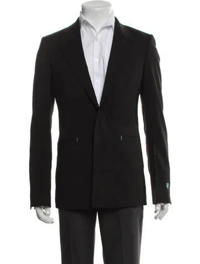 Pre-owned Givenchy Wool Embroidered Accent Blazer W/ Tags In Black