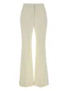 Givenchy Flared Wool Trousers Featuring Belt Loops In Neutral
