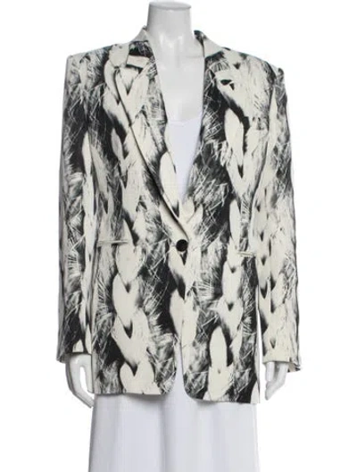 Pre-owned Givenchy Wool Graphic Print Blazer W/ Tags In White