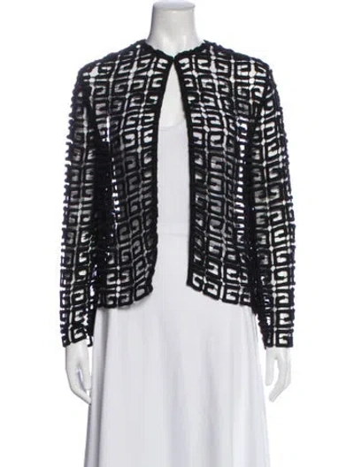 Pre-owned Givenchy Wool Graphic Print Jacket In Black