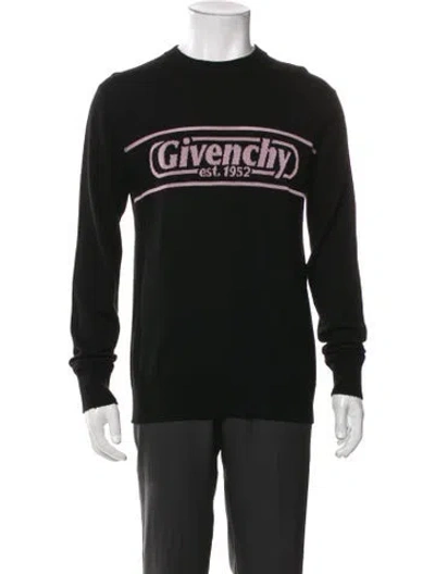 Pre-owned Givenchy Wool Graphic Print Pullover In Black