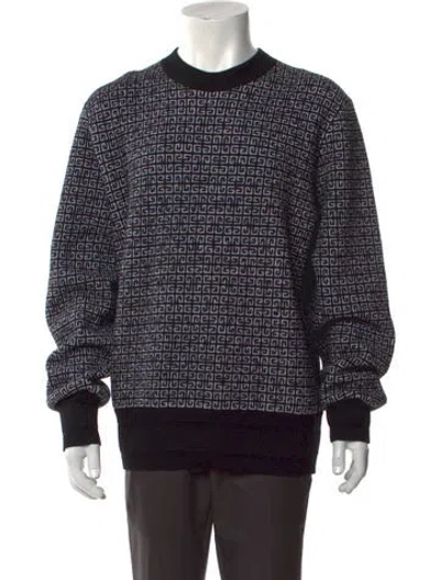 Pre-owned Givenchy Wool Graphic Print Pullover In Black