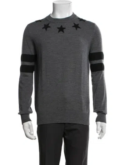 Pre-owned Givenchy Wool Graphic Print Pullover In Black/grey