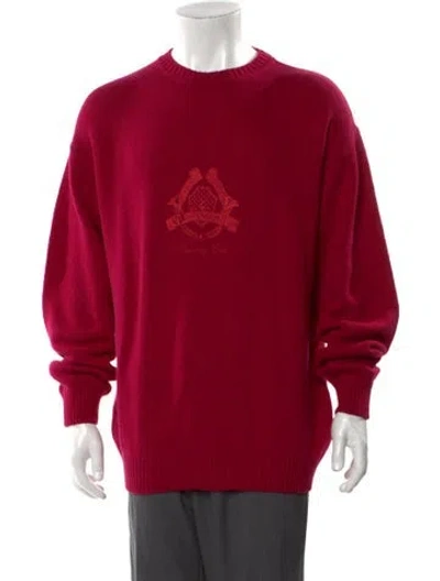Pre-owned Givenchy Wool Graphic Print Pullover In Red