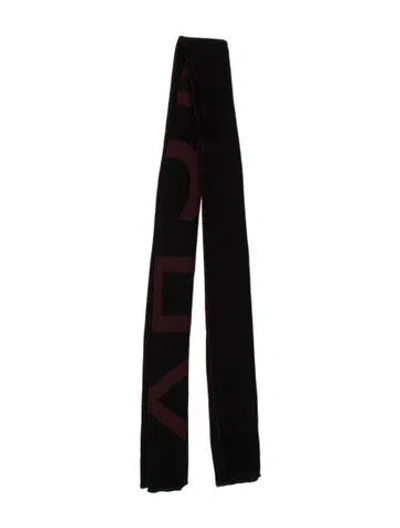 Pre-owned Givenchy Wool Graphic Print Scarf In Black/burgundy
