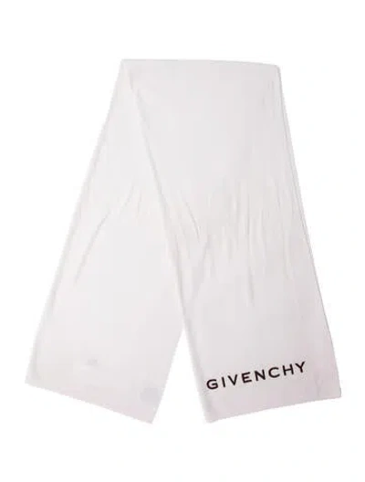 Pre-owned Givenchy Wool Graphic Print Scarf In Neutral