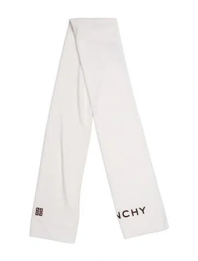 Pre-owned Givenchy Wool Graphic Print Scarf In Neutrals