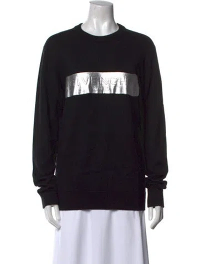 Pre-owned Givenchy Wool Graphic Print Sweater In Black