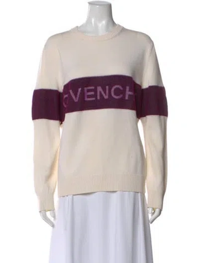 Pre-owned Givenchy Wool Graphic Print Sweater In Neutral