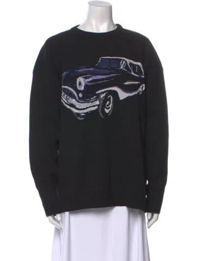 Pre-owned Givenchy Wool Graphic Print Sweatshirt In Black