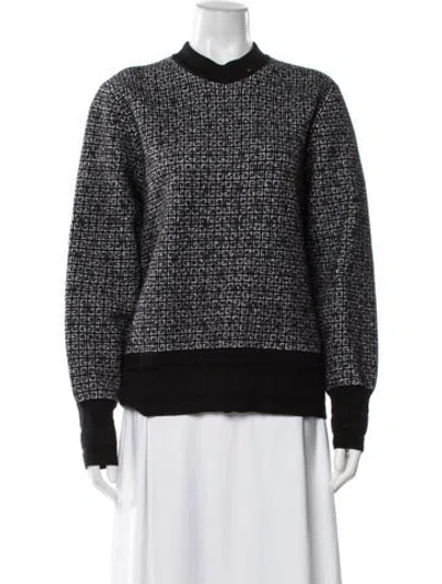 Pre-owned Givenchy Wool Graphic Print Sweatshirt In Black