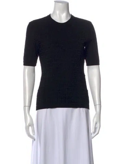 Pre-owned Givenchy Wool Graphic Print Top In Black