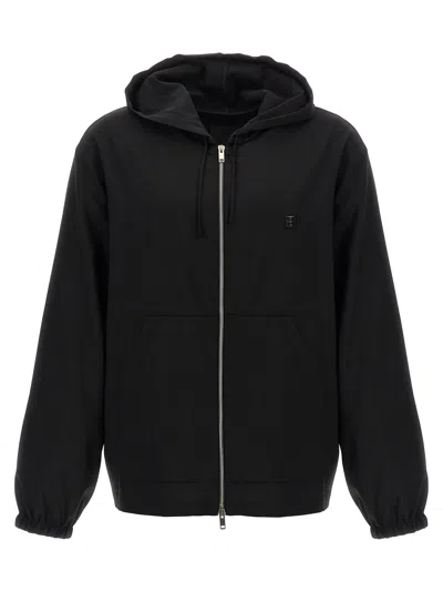 Givenchy Wool Hoodie In Black