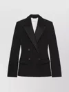 Givenchy Jacket In Wool With Satin Collar In Black