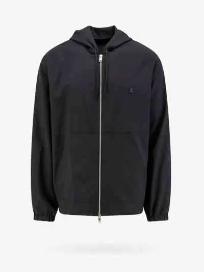 Givenchy Black 4g Windbreaker With Stand-up Collar
