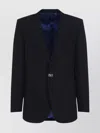 Givenchy Wool Jacket With Flap Pockets And Notched Collar In Black