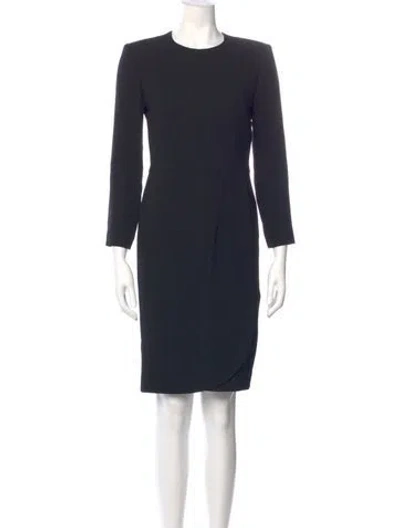 Pre-owned Givenchy Wool Knee-length Dress In Black