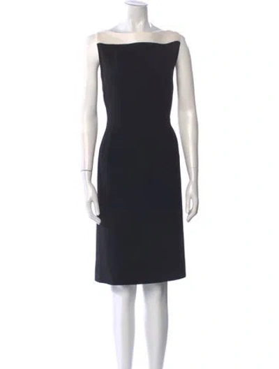 Pre-owned Givenchy Wool Knee-length Dress In Black