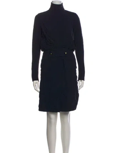 Pre-owned Givenchy Wool Knee-length Dress In Black