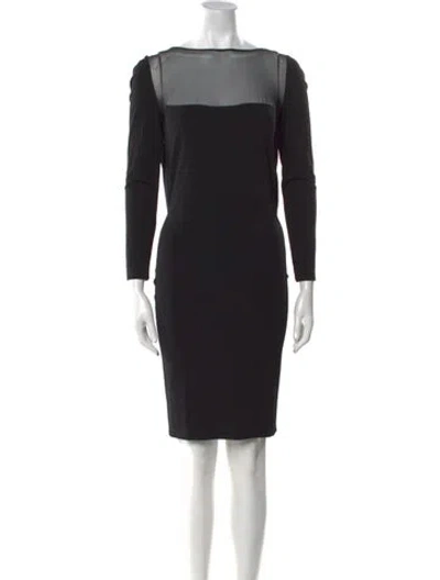 Pre-owned Givenchy Wool Knee-length Dress In Black