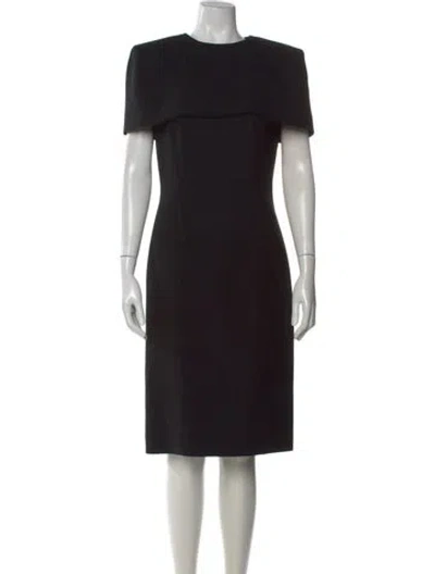 Pre-owned Givenchy Wool Knee-length Dress In Black