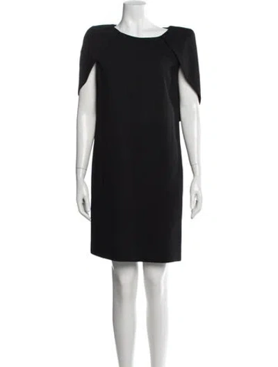 Pre-owned Givenchy Wool Knee-length Dress In Black