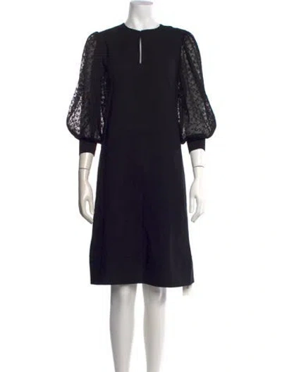Pre-owned Givenchy Wool Knee-length Dress In Black