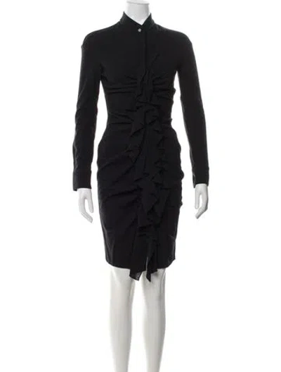 Pre-owned Givenchy Wool Knee-length Dress In Black