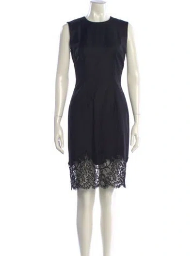 Pre-owned Givenchy Wool Knee-length Dress In Black