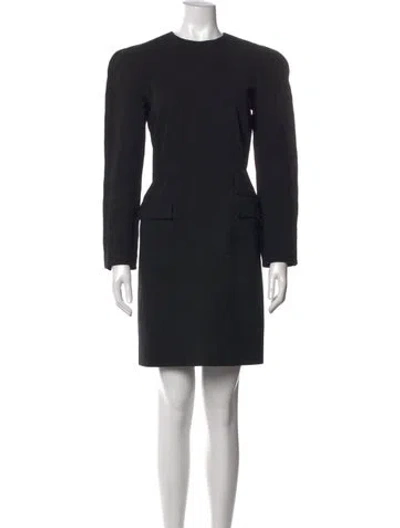 Pre-owned Givenchy Wool Knee-length Dress In Black