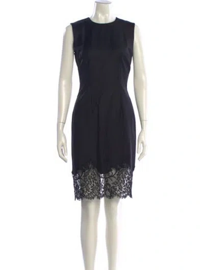 Pre-owned Givenchy Wool Knee-length Dress In Blue