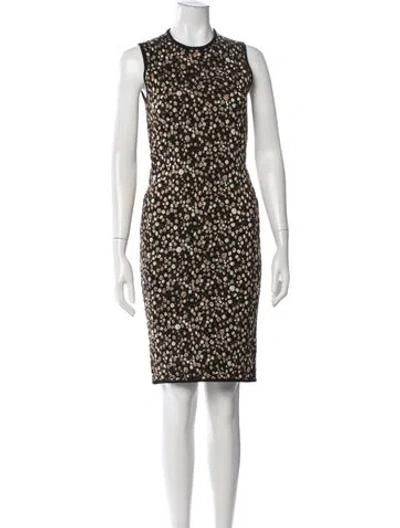 Pre-owned Givenchy Wool Knee-length Dress In Brown