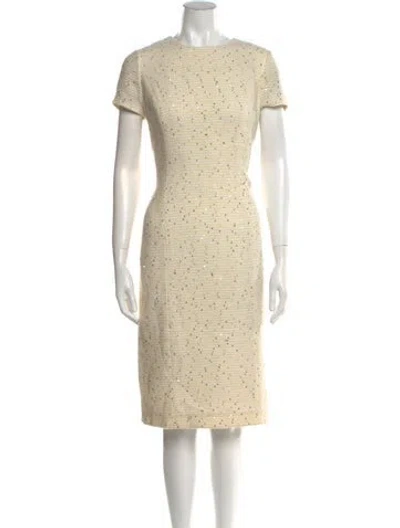Pre-owned Givenchy Wool Knee-length Dress W/ Tags In White