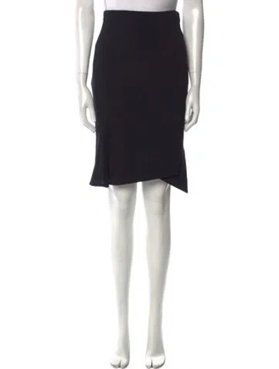 Pre-owned Givenchy Wool Knee-length Skirt In Black