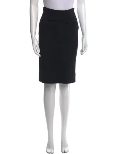Pre-owned Givenchy Wool Knee-length Skirt In Black
