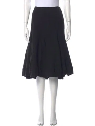 Pre-owned Givenchy Wool Knee-length Skirt In Black
