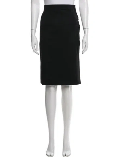 Pre-owned Givenchy Wool Knee-length Skirt In Black