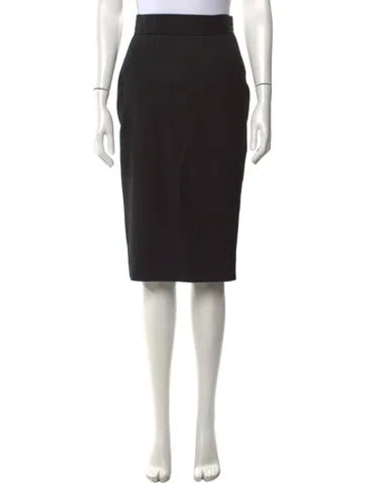 Pre-owned Givenchy Wool Knee-length Skirt In Black