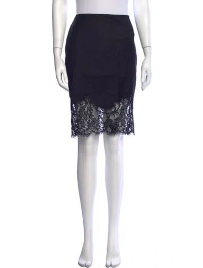 Pre-owned Givenchy Wool Knee-length Skirt In Black