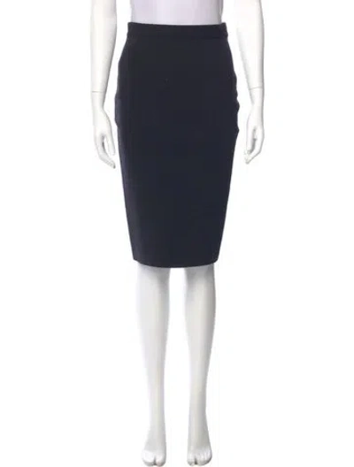 Pre-owned Givenchy Wool Knee-length Skirt In Blue