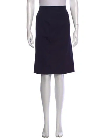 Pre-owned Givenchy Wool Knee-length Skirt In Blue