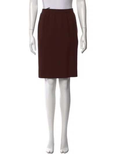 Pre-owned Givenchy Wool Knee-length Skirt In Brown