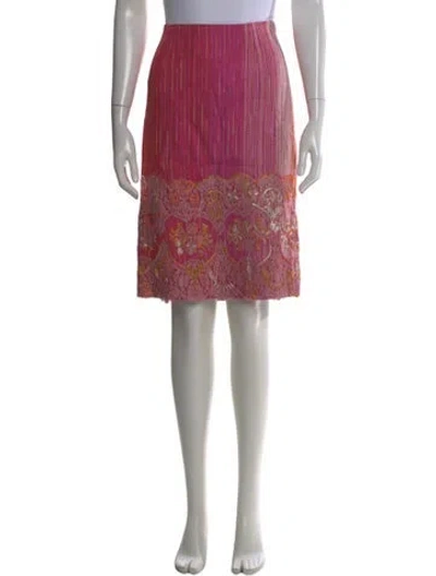 Pre-owned Givenchy Wool Knee-length Skirt In Pink