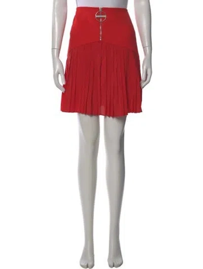 Pre-owned Givenchy Wool Knee-length Skirt In Red