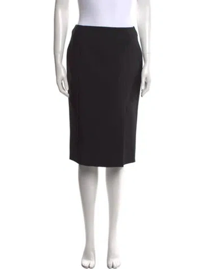 Pre-owned Givenchy Wool Knee-length Skirt W/ Tags In Black