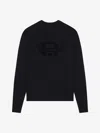 Givenchy Wool Embroidered Logo Sweater In Black