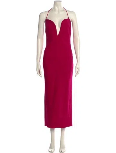 Pre-owned Givenchy Wool Long Dress In Pink