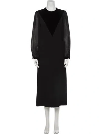 Pre-owned Givenchy Wool Long Dress W/ Tags In Black