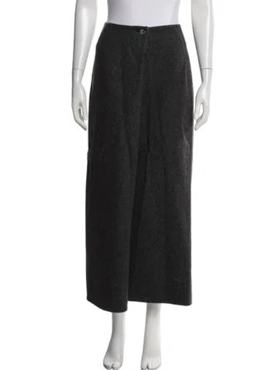 Pre-owned Givenchy Wool Long Skirt In Gray